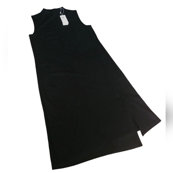 Eileen Fisher Mock-Neck K/L Knit  Dress F8TLU-D4309M Black NWT Black XS - Picture 16 of 17